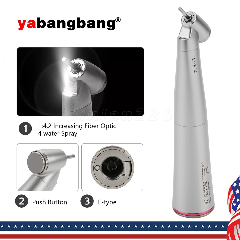 Dental Brushless Electric Micromotor /+1:5 1:4.2 LED Fiber Optic Contra Angle MN