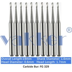 Vakker Dental Tungsten Carbide Burs for High Speed Handpiece FG Friction Grip
