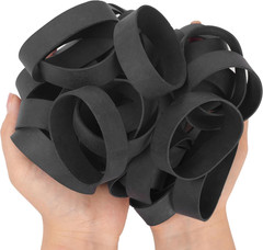 Rubber Bands Size#94 Black 35 Pieces Heavy Duty Tactical Elastic Bands Wide Stro