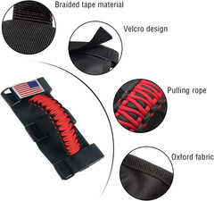 Roll Bar Grab Handles – Durable Paracord with Metal Buckle, Compatible with Jeep