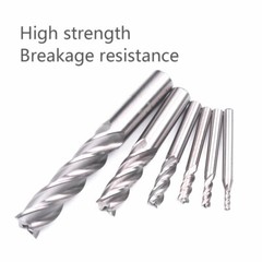 5x 1/4″ 4-Flute HSS Spiral End Mill Cutter, Straight Shank CNC Router Bits for M
