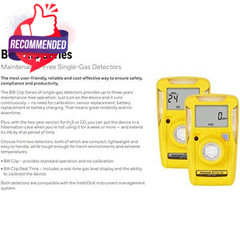 Bwc2-m Bw Clip Single Gas Co Monitor, 35/200, Yellow, Standard, 1 Count