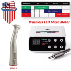 Dental Electric Motor System Clinical Micromotor / 1:5 LED Contra Angle