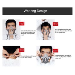 7 IN 1 Half Face Mask for 6200 / 7502 Gas Painting Spray Protection Respirator