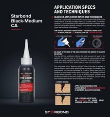 Starbond 2 oz. Black Medium – Super Glue (Premium Cyanoacrylate CA Glue)