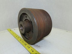 6-3/8″ OD x 4-1/2″ Wide 9 Groove 3V Section Pulley Sheave 1-1/4″ Bore