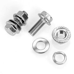 M10 x 25mm (10 Sets) M10x1.5 Bolt Flanged Hex Head Nuts and Bolts,Flange Hexa…