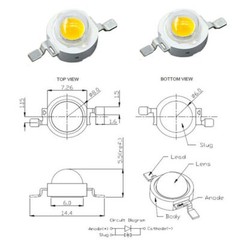 3W watt High Power SMD LED COB Chip Lights Beads White Red Blue Yellow With PCB