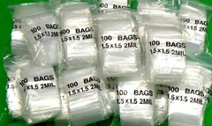 6000 Reclosable Bags 1-1/2″ 2mil Clear Top Seal Small Poly Baggies 1.5 x 1.5″
