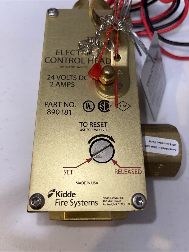 Kidde WK-890181-200 Electric Control Head, 24V, New Never Use, With Out Box 🔥