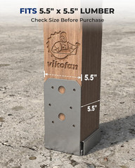 10 Pack 6×6 Post Base Brackets Wood Post Fence Post Anchor Galvanized Steel US