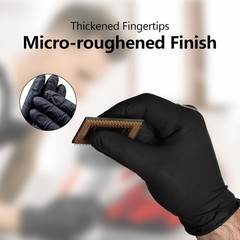 First Glove Black Industrial Disposable Nitrile Gloves 6 Mil Latex & Powder Free