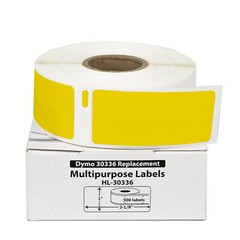 Lot 1-100 DYMO 30336 YELLOW (1″ x 2-1/8″) Thermal Labels – 500 Labels Per Roll