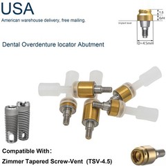 Zest Locator attachment system Zimmer TSV 4.5mm platform Internal hex connection