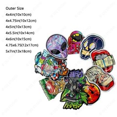 Holographic Glossy 3.5g Mylar Bags Zip Seal Bags Resealable Candy Baggies