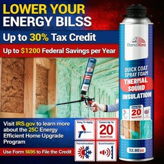 BondXtra Spray Foam Insulation Kit (36 x 32.80 oz/930 gr720 Brd ft) Self Expan