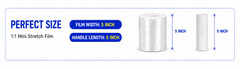 2/8/16 Rolls 5 in. x 1200 ft. Stretch Hand Wrap Clear Cling Plastic Wrap