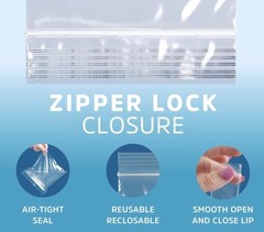 1000 Pieces – 2”x3” Clear Poly Zip Lock Storage Bags 2 Mil Reclosable Bags New