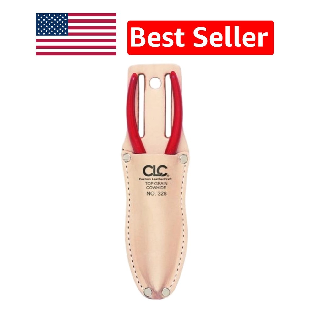 Durable Heavy-Duty Leather Pliers Holder with Slip Pocket for 10-Inch Tools