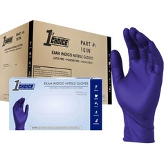 1st Choice 3 Mil Indigo Nitrile Exam Gloves Latex Free, Disposable Medical