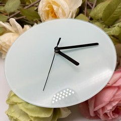 20pcs/pack Sublimation Blank Glass Photo Frame with Glossy Round Clock US Stock