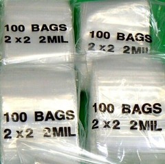 5000 Bags Zip Seal Lock Bags 2mil 2 x 2 Clear Small 2″ Square Baggies 5,000 Pcs