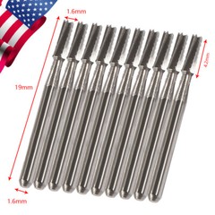 Dental Midwest FG #558 Straight Fissure Crosscut Carbide Burs 10-100Pk