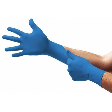 Ansell 92-675 Disposable Nitrile Gloves With Textured Fingertips, Nitrile,