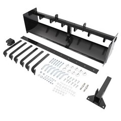Powder Coated Steel 55″ Box Blade Scraper W/6 Scarifier Shank For Cat 0 Cat 1