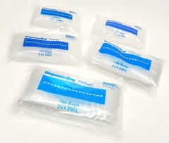 500 Zippit Bags 5 Small Assorted Sizes 100 Each Clear 2mil Reloc Zip Seal Baggie