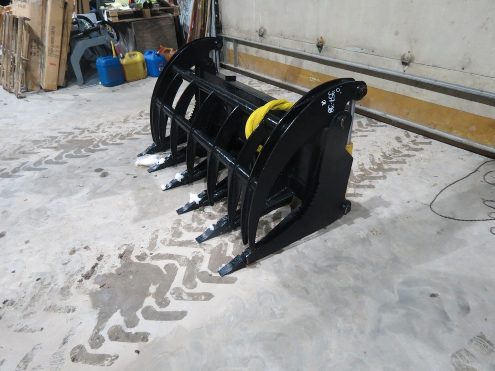 84 Inch skid steer MS Attachments root rake grapple Heavy Duty Cat Case Bobcat