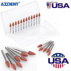 12pcs Dental Polishing Polishers Bur FG 1.6mm Mini Points Brownie Friction Grip