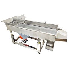 110V Linear Vibrating Screen Stainless Steel 3mm Hole 3000RPM Dual Motor