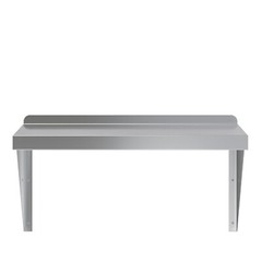 14 in. x 24 in. Stainless Steel Wall Shelf With Squared Edge