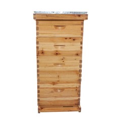 4 Layer 10 Frame Bee Hive Beeswax Coated Includes Beehive Frames and Foundations