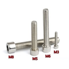 10/20/50/100x M3 M5 M6 M8 Allen Hex Socket Cap Head Screws Bolts Stainless Steel