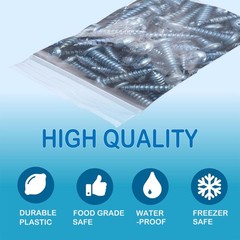 3”x 4”, (Pack of 100) Small Plastic Bags,2 MIL 3″ x 4″, Transparent x 4″