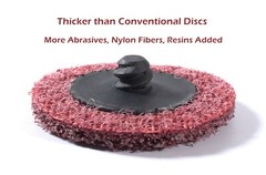 50PC 3 inch Medium Surface Conditioning Roll Lock Sanding Disc Die Grinder Drill