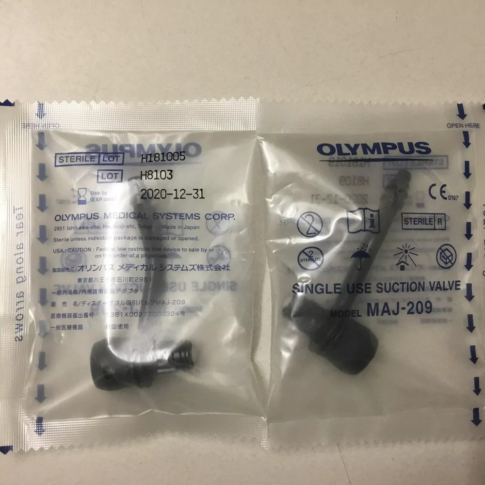 OLYMPUS MAJ-209 Single Use Suction Valve, New Box of 20, Exp 08/2027