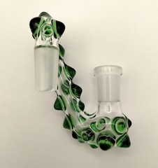 14mm Emerald Green Glass Drop Down Attachment Adapter