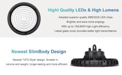 100W Led UFO High Bay Light Industrial Commercial Factory Warehouse Shop Light