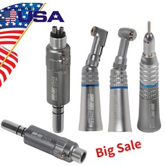 NSK Style Dental Slow Low Speed Contra Angle Straight Air Motor Handpiece 4 Hole