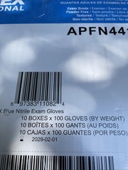 First Aid Only M550MED Nitrile Exam Gloves, Medium -10 x 100 Pack 1000 total