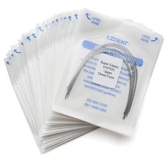 10 bolsas de forma ovalada de arco rectangular NITI superelástica ortodoncia ora