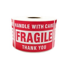 Innovative Haus 1 Roll/500 Labels Handle With Care Fragile Warning Packing Label