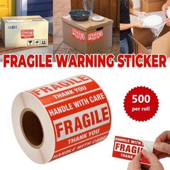 500/Roll 2″x3″ Fragile Stickers Fragile Label Handle With Care Mailing Safety US