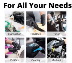 First Glove 3 mil Black Nitrile Gloves Powder & Latex Free Exam Grade Gloves