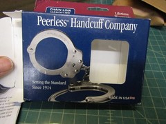 1 set – Peerless Model 700C Standard Nickel Handcuff (PEE4710) Cuffs NEW in Box