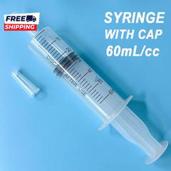 4 Pack 60Ml Large Syringe for Liquid with Tip Cap Plastic Liquid Syringes