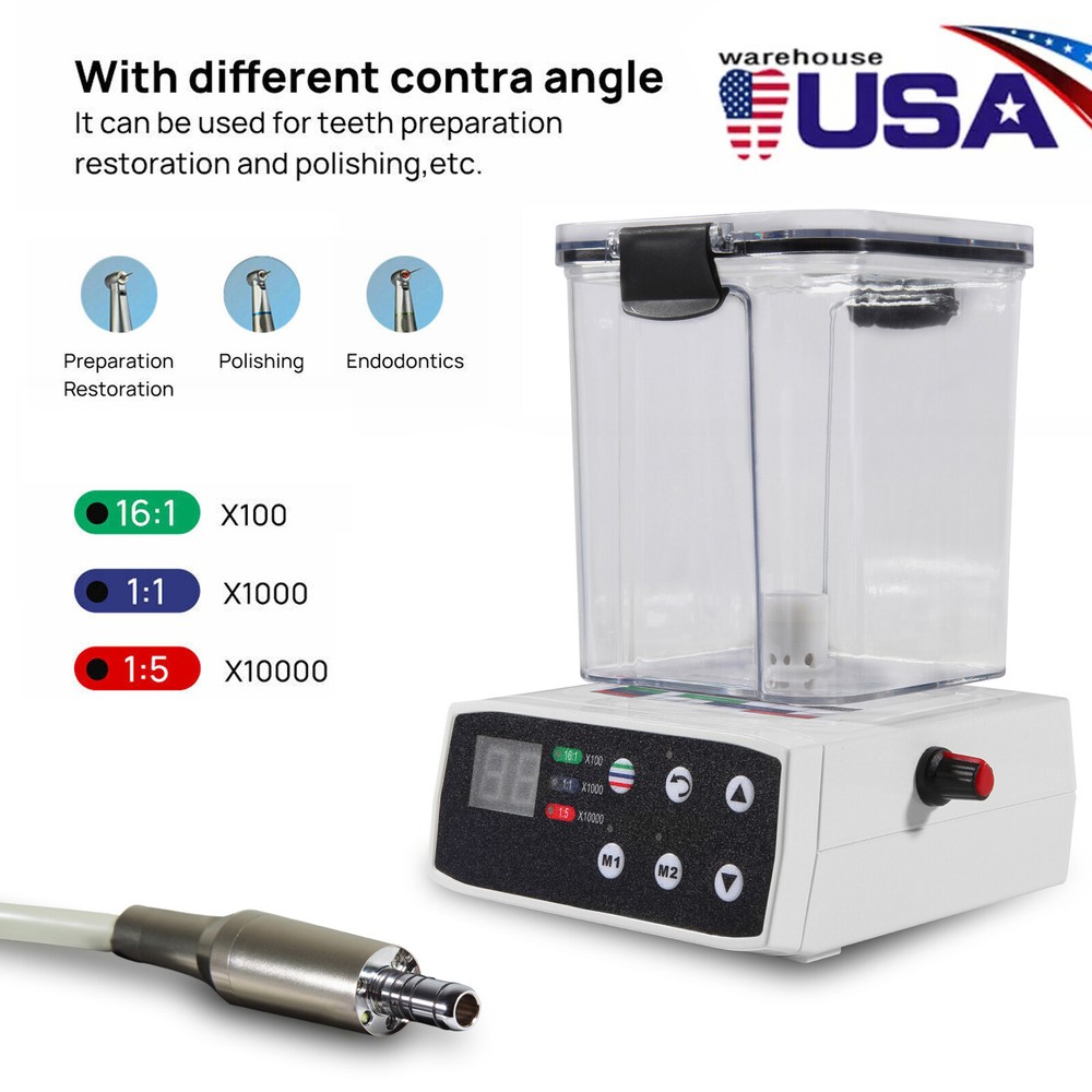 Dental Brushless LED Electric Motor 1:1/1:5/16:1 Handpiece For Lab Practice ty